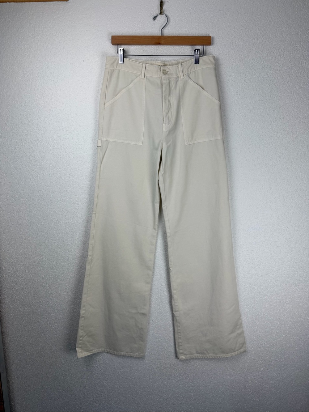 NWT Nili Lotan Quentin Wide Leg High Waisted Pants White Stone 10 - Picture 4 of 16